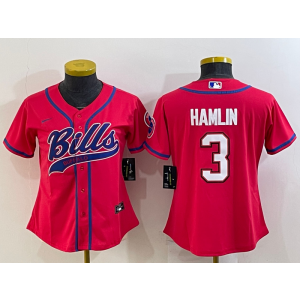 Nike Bills 3 Damar Hamlin Red Vapor Baseball Limited Women Jersey Nike Bills 3 Damar Hamlin Red Vapor Baseball Limited Women Jersey