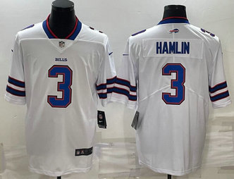 Nike Bills 3 Damar Hamlin White Vapor Untouchable Limited Jersey