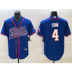 Nike Bills 4 James Cook Blue Vapor Baseball Limited Men Jersey