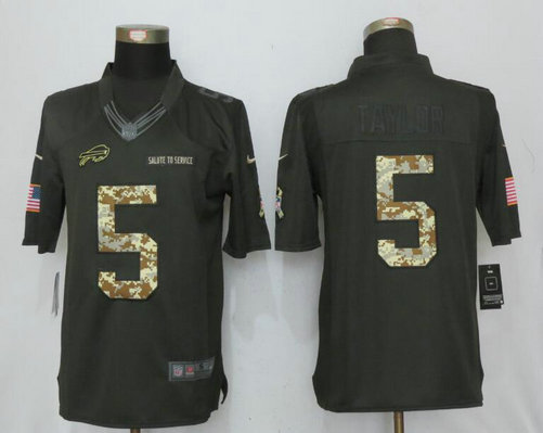 Nike Bills 5 Tyrod Taylor Anthracite Salute To Service Limited Jersey Nike Bills 5 Tyrod Taylor Anthracite Salute To Service Limited Jersey