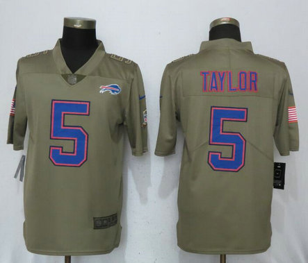 Nike Bills 5 Tyrod Taylor Olive Salute To Service Limited Jersey Nike Bills 5 Tyrod Taylor Olive Salute To Service Limited Jersey