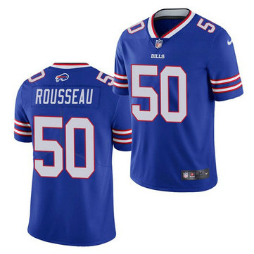 Nike Bills 50 Gregory Rousseau Royal 2021 Draft Vapor Limited Jersey