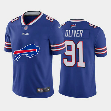Nike Bills 91 Ed Oliver Royal Team Big Logo Vapor Untouchable Limited Jersey Nike Bills 91 Ed Oliver Royal Team Big Logo Vapor Untouchable Limited Jersey