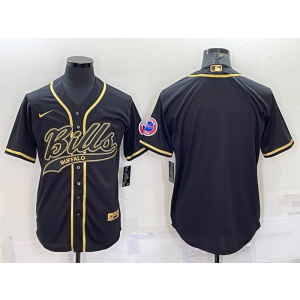 Nike Bills Blank Black Gold Vapor Baseball Limited Men Jersey Nike Bills Blank Black Gold Vapor Baseball Limited Men Jersey