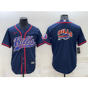 Nike Bills Blank Navy Vapor Baseball Logo Limited Men Jersey Nike Bills Blank Navy Vapor Baseball Logo Limited Men Jersey