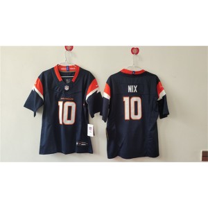 Nike Broncos 10 Bo Nix Navy F.U.S.E. Vapor Limited Women Jersey(Run Small)