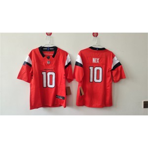 Nike Broncos 10 Bo Nix Orange F.U.S.E. Vapor Limited Women Jersey(Run Small)