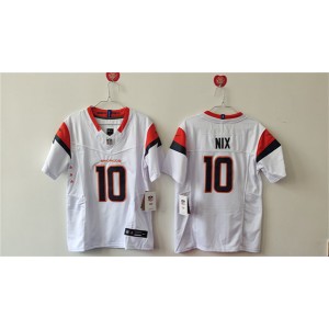 Nike Broncos 10 Bo Nix White F.U.S.E. Vapor Limited Women Jersey(Run Small)