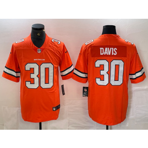 Nike Broncos 30 Terrell Davis Orange Color Rush Limited Men Jersey Nike Broncos 30 Terrell Davis Orange Color Rush Limited Men Jersey