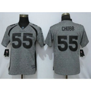 Nike Broncos 55 Bradley Chubb Gray Gridiron Gray Vapor Untouchable Limited Women Jersey