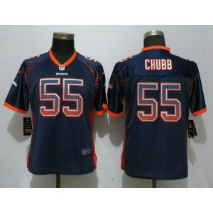 Nike Broncos 55 Bradley Chubb Navy Drift Fashion Women Jersey