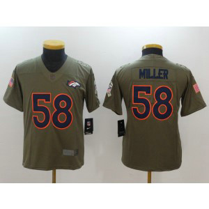 Nike Broncos 58 Von Miller Olive 2017 Salute To Service Limited Youth Jersey