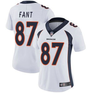 Nike Broncos 87 Noah Fant White 2019 NFL Draft Vapor Untouchable Limited Women Jersey
