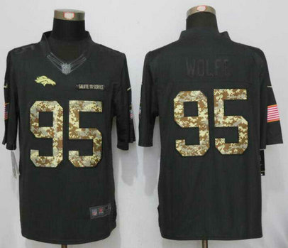 Nike Broncos 95 Derek Wolfe Anthracite Salute To Service Limited Jersey