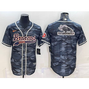 Nike Broncos Blank Black Camo Vapor Baseball Logo Limited Men Jersey Nike Broncos Blank Black Camo Vapor Baseball Logo Limited Men Jersey