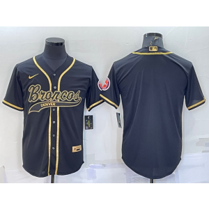 Nike Broncos Blank Black Vapor Baseball Limited Men Jersey