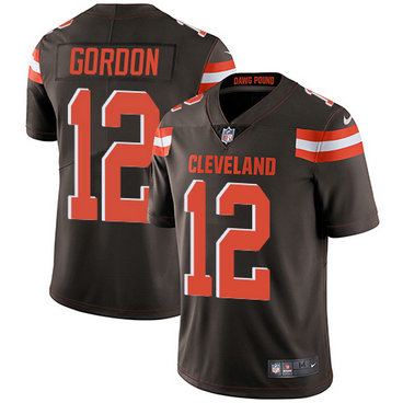 Nike Browns 12 Josh Gordon Brown Vapor Untouchable Player Limited Jersey