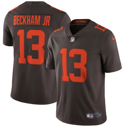 Nike Browns 13 Odell Beckham Jr. Brown Alternate 2020 New Vapor Untouchable Limited Jersey Nike Browns 13 Odell Beckham Jr. Brown Alternate 2020 New Vapor Untouchable Limited Jersey