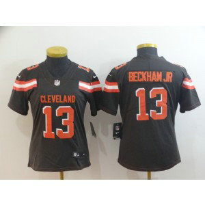 Nike Browns 13 Odell Beckham Jr Brown Vapor Untouchable Limited Women Jersey