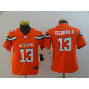 Nike Browns 13 Odell Beckham Jr Orange Vapor Untouchable Limited Youth Jersey