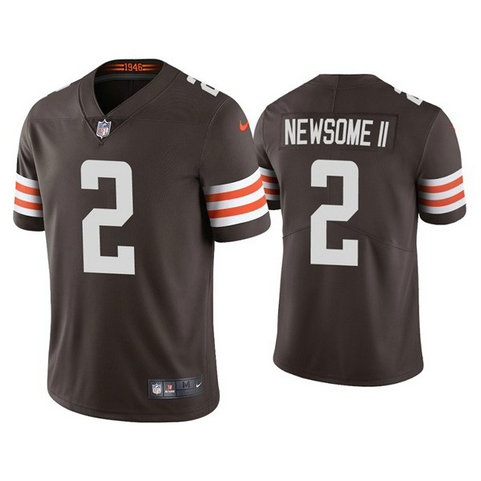 Nike Browns 2 Greg Newsome II Brown 2021 Draft Vapor Limited Jersey Nike Browns 2 Greg Newsome II Brown 2021 Draft Vapor Limited Jersey