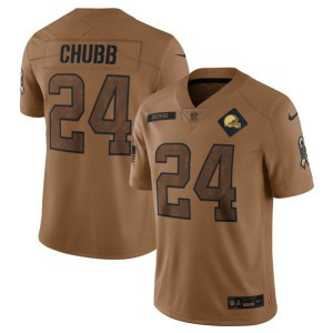 Nike Browns 24 Nick Chubb 2023 Brown Salute To Service Limited Men Jersey Nike Browns 24 Nick Chubb 2023 Brown Salute To Service Limited Men Jersey