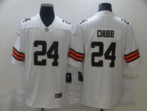 Nike Browns 24 Nick Chubb White 2020 New Vapor Untouchable Limited Jersey Nike Browns 24 Nick Chubb White 2020 New Vapor Untouchable Limited Jersey