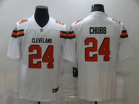 Nike Browns 24 Nick Chubb White Vapor Untouchable Limited Jersey Nike Browns 24 Nick Chubb White Vapor Untouchable Limited Jersey