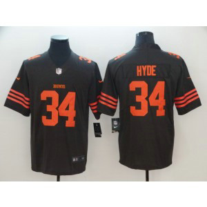 Nike Browns 34 Carlos Hyde Brown Color Rush Limited Men Jersey Nike Browns 34 Carlos Hyde Brown Color Rush Limited Men Jersey