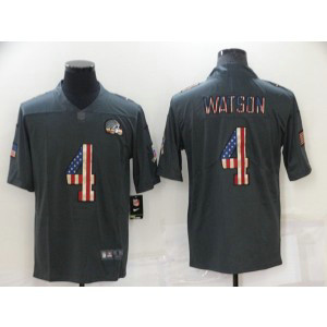 Nike Browns 4 Deshaun Watson Grey Salute To Service USA Flag Fashion Limited Men Jersey Nike Browns 4 Deshaun Watson Grey Salute To Service USA Flag Fashion Limited Men Jersey