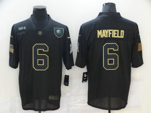 Nike Browns 6 Baker Mayfield Black 2020 Salute To Service Limited Jersey Nike Browns 6 Baker Mayfield Black 2020 Salute To Service Limited Jersey