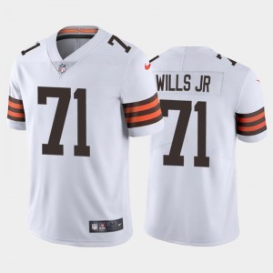 Nike Browns 71 Jedrick Wills White 2020 NFL Draft Vapor Limited Men Jersey