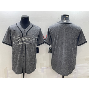 Nike Browns Blank Grey Vapor Baseball Limited Men Jersey Nike Browns Blank Grey Vapor Baseball Limited Men Jersey