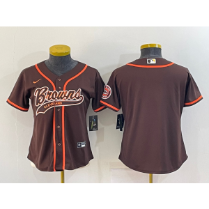 Nike Browns Blank Vapor Baseball Limited Women Jersey