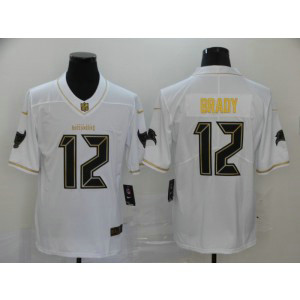Nike Buccaneers 12 Tom Brady White Gold Vapor Limited Men Jersey Nike Buccaneers 12 Tom Brady White Gold Vapor Limited Men Jersey