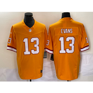 Nike Buccaneers 13 Mike Evans Orange 2023 F.U.S.E Vapor Limited Men Jersey