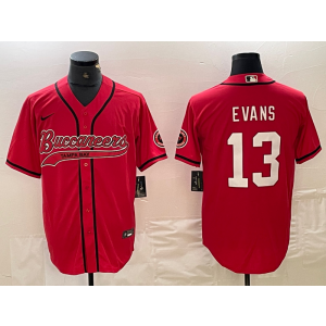Nike Buccaneers 13 Mike Evans Red Baseball Vapor Limited Men Jersey