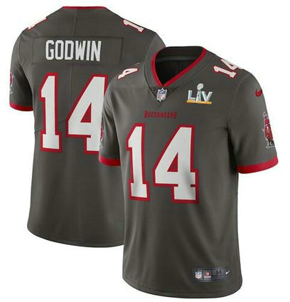Nike Buccaneers 14 Chris Godwin Gray 2021 Super Bowl LV Vapor Untouchable Limited Jersey Nike Buccaneers 14 Chris Godwin Gray 2021 Super Bowl LV Vapor Untouchable Limited Jersey