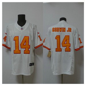 Nike Buccaneers 14 Chris Godwin Jr. White F.U.S.E. Vapor Limited Men Jersey