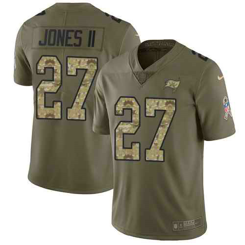 Nike Buccaneers 27 Ronald Jones II Olive Camo Salute To Service Limited Jersey Nike Buccaneers 27 Ronald Jones II Olive Camo Salute To Service Limited Jersey