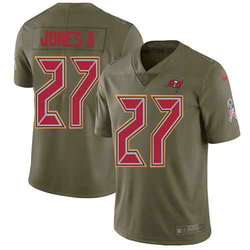 Nike Buccaneers 27 Ronald Jones II Olive Salute To Service Limited Jersey