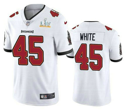 Nike Buccaneers 45 Devin White White 2021 Super Bowl LV Vapor Untouchable Limited Jersey Nike Buccaneers 45 Devin White White 2021 Super Bowl LV Vapor Untouchable Limited Jersey