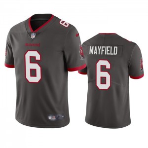 Nike Buccaneers 6 Baker Mayfield Gray Vapor Untouchable Limited Men Jersey