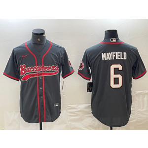 Nike Buccaneers 6 Baker Mayfield Grey Baseball Vapor Limited Men Jersey
