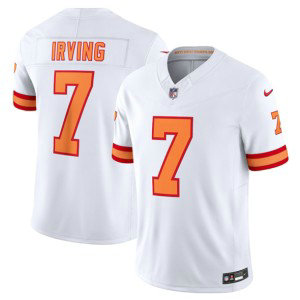 Nike Buccaneers 7 Bucky Irving White F.U.S.E. Vapor Limited Men Jersey Nike Buccaneers 7 Bucky Irving White F.U.S.E. Vapor Limited Men Jersey