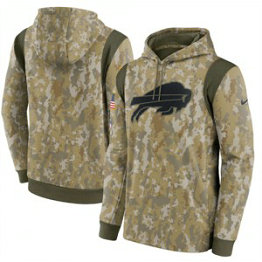 Nike Buffalo Bills Camo 2021 Salute To Service Therma Performance Pullover Hoodie