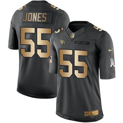 Nike Cardinals 55 Chandler Jones Anthracite Gold Vapor Untouchable Limited Jersey
