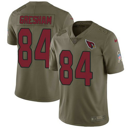 Nike Cardinals 84 Jermaine Gresham Olive Salute To Service Limited Jersey