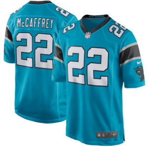 Nike Carolina Panthers 22 Christian McCaffrey 2017 Draft Blue Youth Jersey