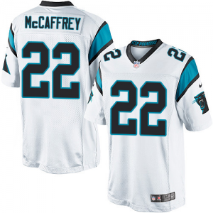 Nike Carolina Panthers 22 Christian McCaffrey 2017 Draft White Youth Jersey